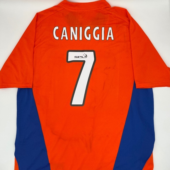Caniggia #7 Glasgow Rangers 2002/2003 Away ORIGINAL Diadora Soccer Jersey (XL) - Picture 1 of 8